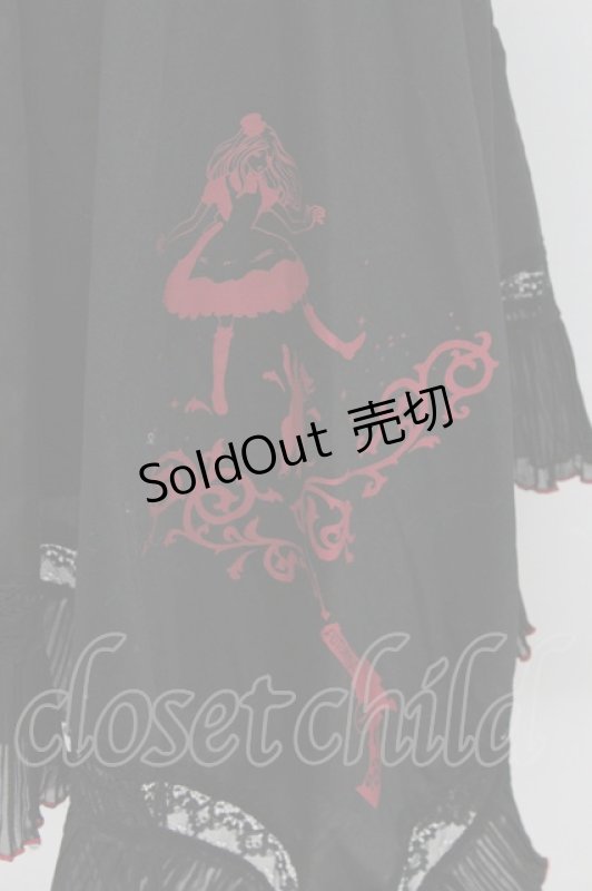 画像4: PUTUMAYO / Girlプリント変形スカート  黒Ｘ赤 T-26-04-20-002-PT-SK-SA-ZT (4)