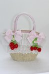 画像1: axes femme kawaii / いちごあみぐるみ付カゴバッグ  ピンク T-26-04-20-021-AX-BG-SA-ZT (1)