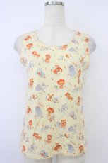 画像1: Candy Stripper / レトロアニマル柄タンク  イエロー T-26-04-28-001-PU-TO-OW-ZT (1)