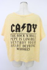 画像2: Candy Stripper / ペペボーダーショートTシャツ  イエロー T-26-04-28-003-PU-TO-OW-ZT (2)