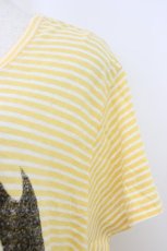 画像3: Candy Stripper / ペペボーダーショートTシャツ  イエロー T-26-04-28-003-PU-TO-OW-ZT (3)