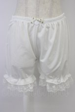 画像1: m petit by misako / ECAM3ブNIリボンドロワーズ L~LL 中白 T-26-04-28-029-LO-PA-SA-ZT (1)