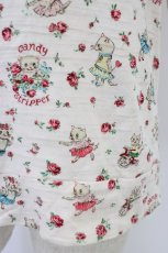 画像3: Candy Stripper / レトロネコ柄ZIPパーカー  ピンク T-26-04-28-004-PU-TO-OW-ZT (3)