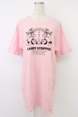 画像1: Candy Stripper / 東京キャンディロングTシャツ  ピンク T-26-04-28-005-PU-TO-OW-ZT (1)
