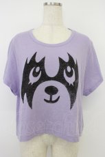 画像1: Candy Stripper / フェイスptショートTシャツ  パープル T-26-04-28-006-PU-TO-OW-ZT (1)