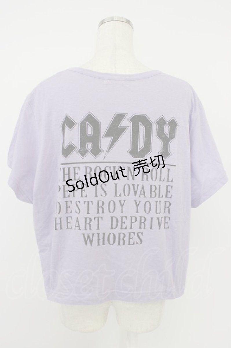 画像2: Candy Stripper / フェイスptショートTシャツ  パープル T-26-04-28-006-PU-TO-OW-ZT669 (2)