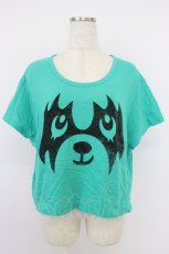 画像1: Candy Stripper / フェイスptショートTシャツ  グリーン T-26-04-28-007-PU-TO-OW-ZT (1)