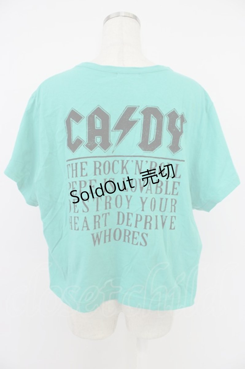 画像2: Candy Stripper / フェイスptショートTシャツ  グリーン T-26-04-28-007-PU-TO-OW-ZT669 (2)