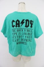 画像2: Candy Stripper / フェイスptショートTシャツ  グリーン T-26-04-28-007-PU-TO-OW-ZT (2)