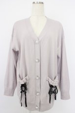 画像1: NOEMIE / パールビジューボタンロングカーディガン  ピンク T-26-04-28-008-LO-TO-SA-ZT (1)