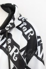 画像3: NieR Clothing / ロゴナナメロングパーカー  黒Ｘ白 T-26-04-28-010-PU-TO-SA-ZT (3)
