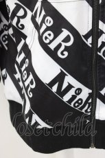 画像4: NieR Clothing / ロゴナナメロングパーカー  黒Ｘ白 T-26-04-28-010-PU-TO-SA-ZT (4)