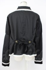 画像2: Eri Aino's collaboration / ツイル*ベロアジャケット 4L 黒 T-26-04-28-013-PU-JA-SA-ZT (2)