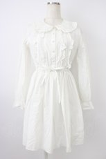 画像1: Ank Rouge / フロントフリル丸襟ワンピース  白 T-26-04-28-014-CA-OP-SA-ZT (1)