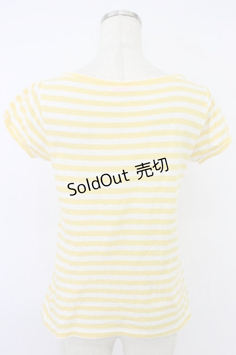 画像2: Candy stripper / ボーダーTシャツ  イエロー T-26-04-28-002-0-TS-OW-ZT669 (2)