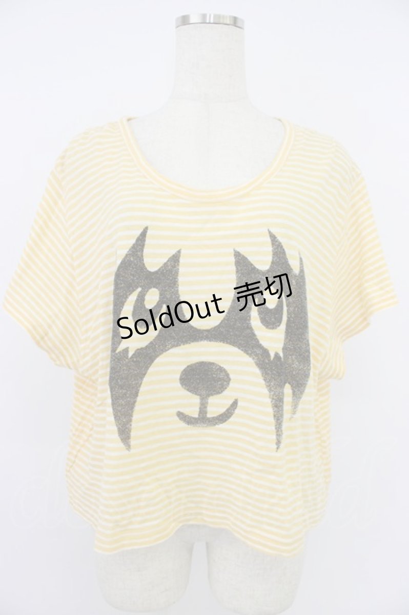 画像1: Candy Stripper / ペペボーダーショートTシャツ  イエロー T-26-04-28-003-PU-TO-OW-ZT669 (1)