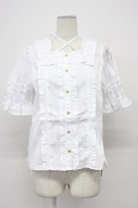 画像1: Chalmiere / スクエア開きコットンブラウス M シロ T-26-04-29-001-0-BL-OW-ZT (1)