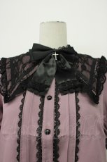 画像5: DearMyLove / 十字架リボンセーラーレース襟ブラウス M パープル×クロ T-26-04-29-022-EL-TO-OW-ZT (5)