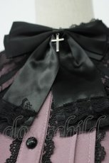 画像6: DearMyLove / 十字架リボンセーラーレース襟ブラウス M パープル×クロ T-26-04-29-022-EL-TO-OW-ZT (6)