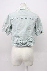 画像2: LIZ LISA / レース襟半袖デニムジャケット  ライトインディゴ T-26-04-29-025-LO-TO-IG-ZT (2)