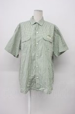 画像1: PINK HOUSE / ロゴ刺繍ギンガムシャツ L グリーン T-26-04-29-027-LO-BL-OW-ZT (1)