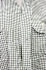 画像7: PINK HOUSE / ロゴ刺繍ギンガムシャツ L グリーン T-26-04-29-027-LO-BL-OW-ZT (7)