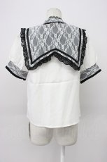 画像2: DearMyLove / 十字架リボンセーラーレース襟ブラウス M シロ×クロ T-26-04-29-030-EL-TO-OW-ZT (2)
