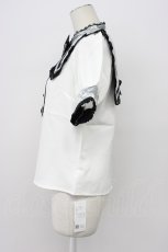 画像3: DearMyLove / 十字架リボンセーラーレース襟ブラウス M シロ×クロ T-26-04-29-030-EL-TO-OW-ZT (3)