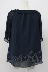 画像2: axes femme / リボン袖Aラインブラウス  ネイビー T-26-04-29-032-AX-BL-IG-ZT (2)