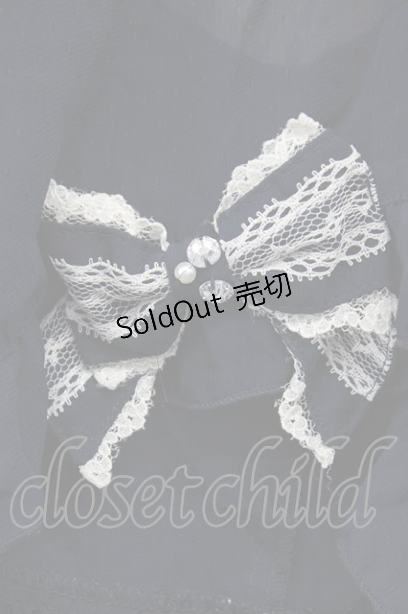 画像4: axes femme / リボン袖Aラインブラウス  ネイビー T-26-04-29-032-AX-BL-IG-ZT (4)