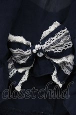 画像4: axes femme / リボン袖Aラインブラウス  ネイビー T-26-04-29-032-AX-BL-IG-ZT (4)