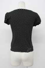 画像2: MILK / ハートボタン半袖カーディガン  クロ T-26-04-29-034-ML-TO-OW-ZT (2)