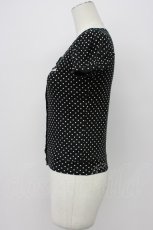 画像3: MILK / ハートボタン半袖カーディガン  クロ T-26-04-29-034-ML-TO-OW-ZT (3)