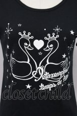 画像4: metamorphose / スワンプリントフリルカットソー  クロ T-26-04-29-037-ME-TO-OW-ZT (4)