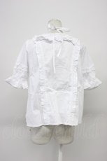 画像2: Chalmiere / スクエア開きコットンブラウス M シロ T-26-04-29-001-0-BL-OW-ZT (2)