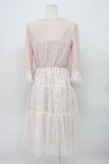 画像2: axes femme / ボリュームチュールワンピース M ピンク T-26-04-29-039-AX-OP-OW-ZT (2)