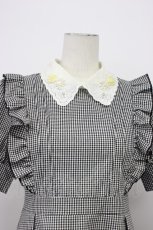 画像6: evelyn / ビジューパール襟ワンピース  クロ T-26-04-29-045-LO-OP-OW-ZT (6)