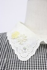 画像7: evelyn / ビジューパール襟ワンピース  クロ T-26-04-29-045-LO-OP-OW-ZT (7)