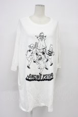 画像1: Candy Stripper / DANCING PSYCHO BIG BIG TEE 2 ホワイト T-26-04-29-005-PU-TS-IG-ZT (1)
