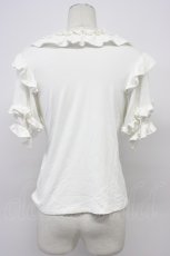 画像2: axes femme kawaii / フリルリボン半袖カットプル  シロ T-26-04-29-006-AX-TO-IG-ZT (2)