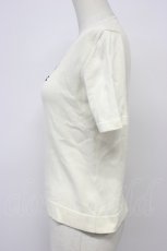 画像3: INGEBORG / ロゴリボン半袖ニット M アイボリー T-26-04-29-007-LO-TO-OW-ZT (3)