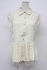 画像1: LIZ LISA / フラワーレースペプラムブラウス  アイボリー T-26-04-29-009-LO-BL-OW-ZT (1)