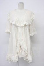 画像1: axes femme / レース×チュール楊柳ガウン F キナリ T-26-04-29-011-AX-TO-OW-ZT (1)