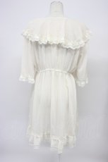 画像2: axes femme / レース×チュール楊柳ガウン F キナリ T-26-04-29-011-AX-TO-OW-ZT (2)