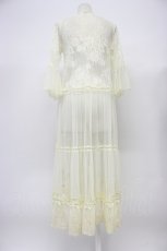 画像2: axes femme / ガウン風レースロングカーデイガン M キナリ T-26-04-29-012-AX-TO-OW-ZT (2)