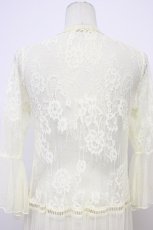 画像4: axes femme / ガウン風レースロングカーデイガン M キナリ T-26-04-29-012-AX-TO-OW-ZT (4)