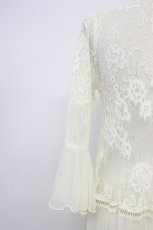 画像5: axes femme / ガウン風レースロングカーデイガン M キナリ T-26-04-29-012-AX-TO-OW-ZT (5)