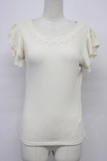 画像1: axes femme / 袖プチバラ使いトップス M キナリ T-26-04-29-013-AX-TO-OW-ZT (1)