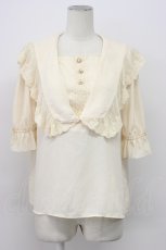 画像1: axes femme kawaii / マリアンヌブラウス M キナリ T-26-04-29-015-AX-BL-OW-ZT (1)