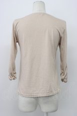 画像2: axes femme / レースラメ刺繍カットソー M ピンクベージュ T-26-04-29-016-AX-TO-IG-ZT (2)